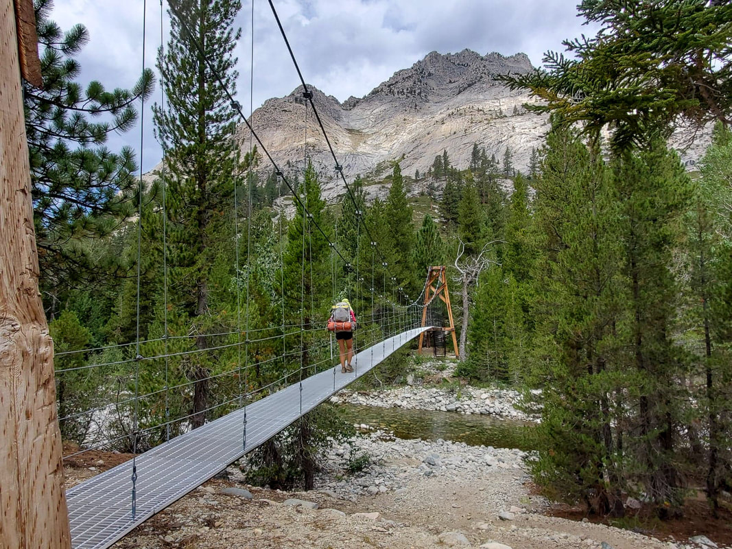 Suspension bridge John Muir Trail