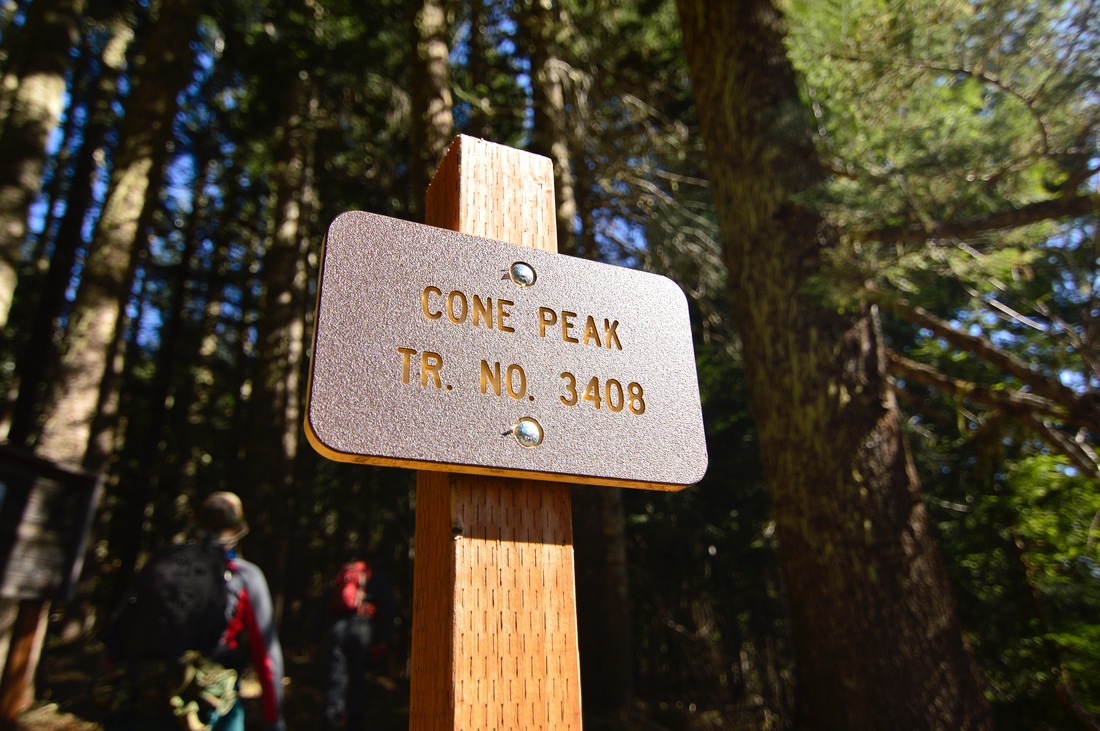 Cone Peak trail no. 3408 sign
