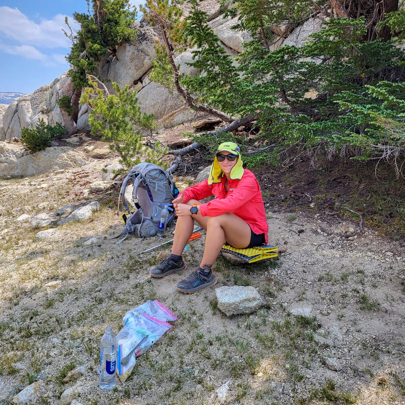 Backpacking lunch in the Sierra