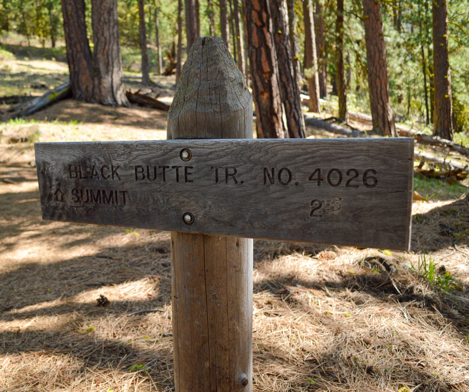 Black Butte trail sign