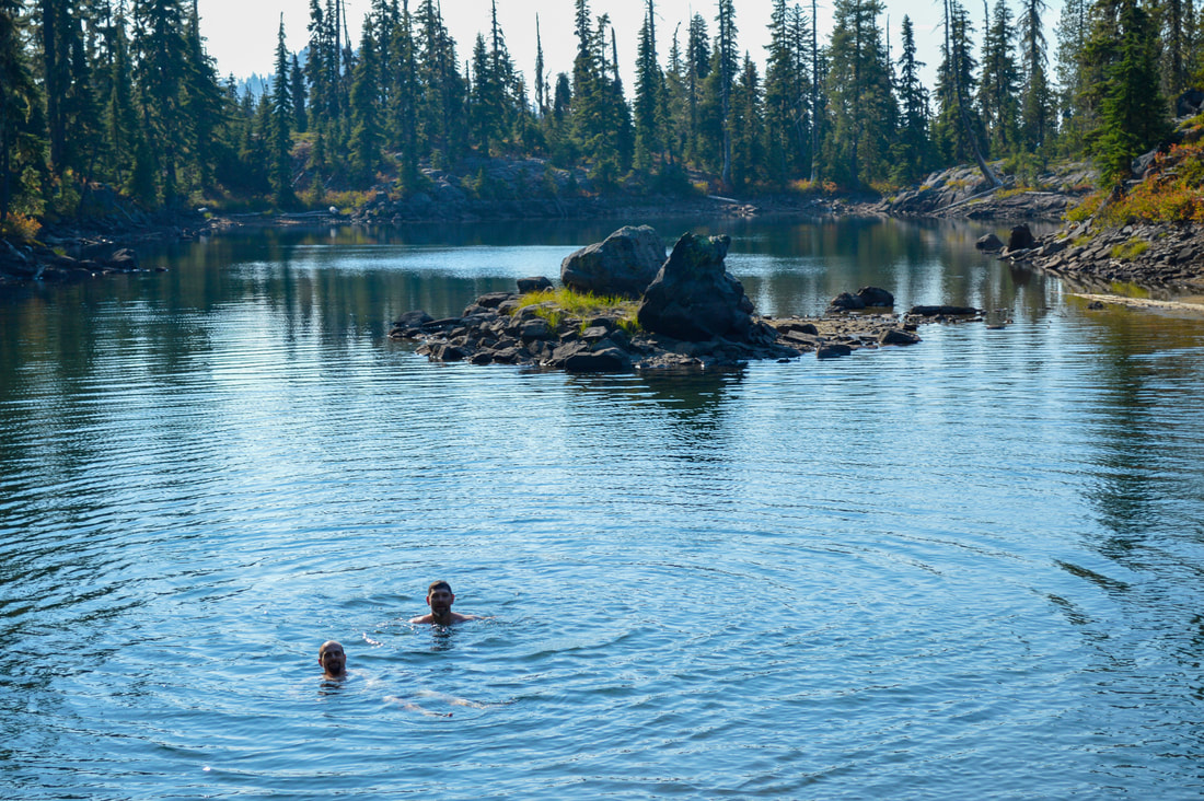 Divide Lake swimming