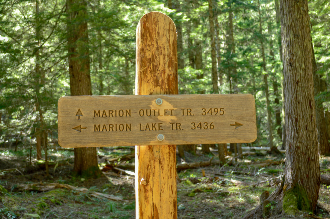 Marion Lake trail sign