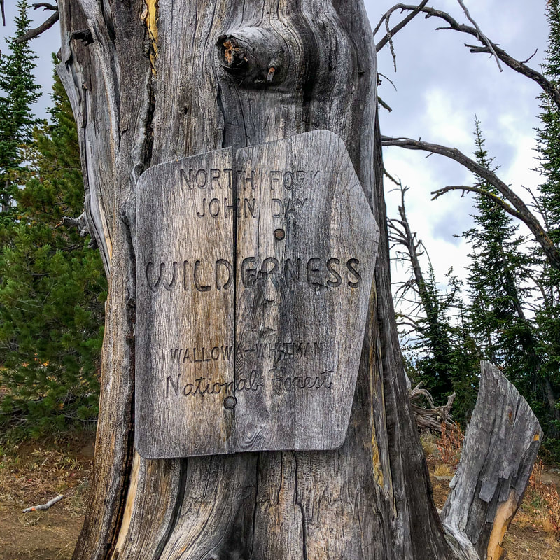 North Fork John Day wilderness sign