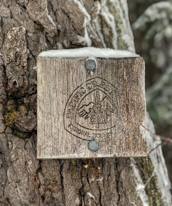 The Pacific Crest Trail marker