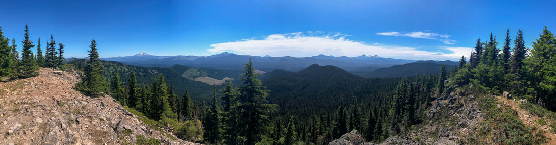 Panorama from Crescent Mountain summit