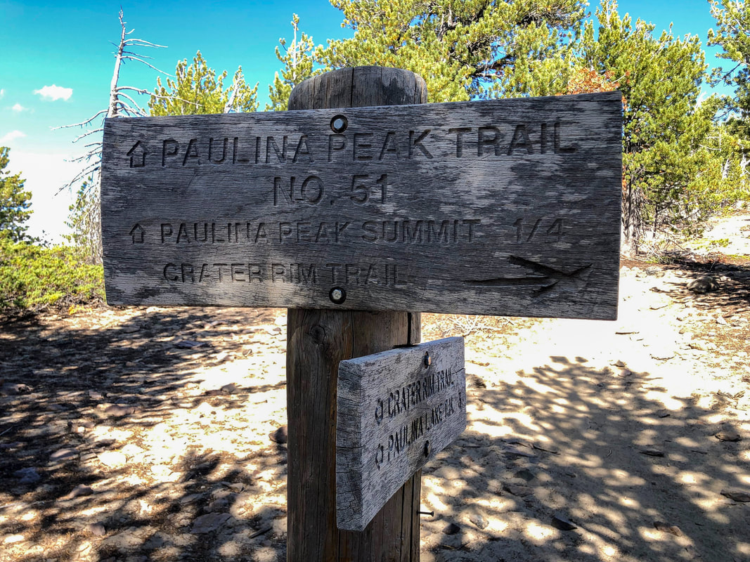 Paulina Peak trail split