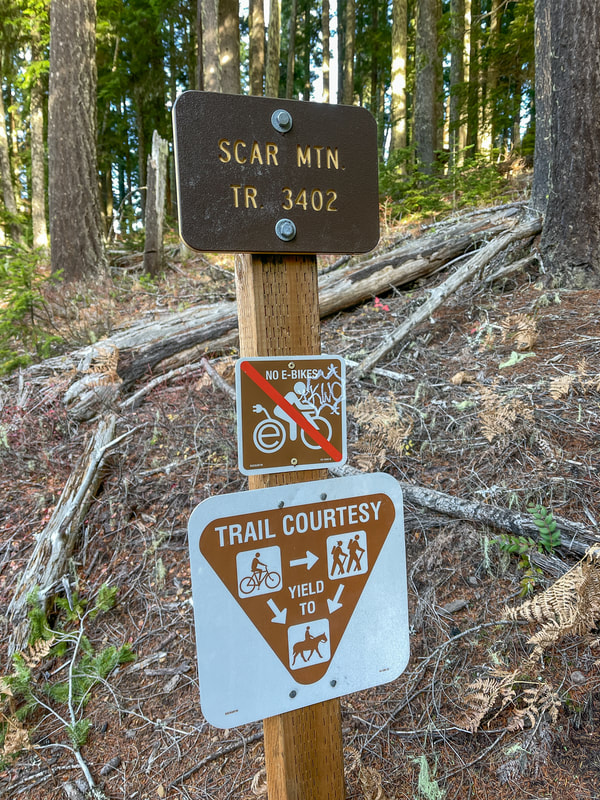 Scar Mountain trail sign
