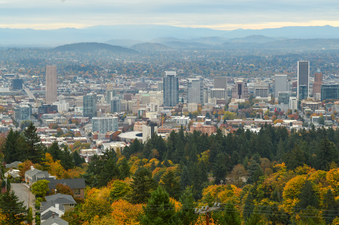 Viewpoint from Pittock Mansion in the fall
