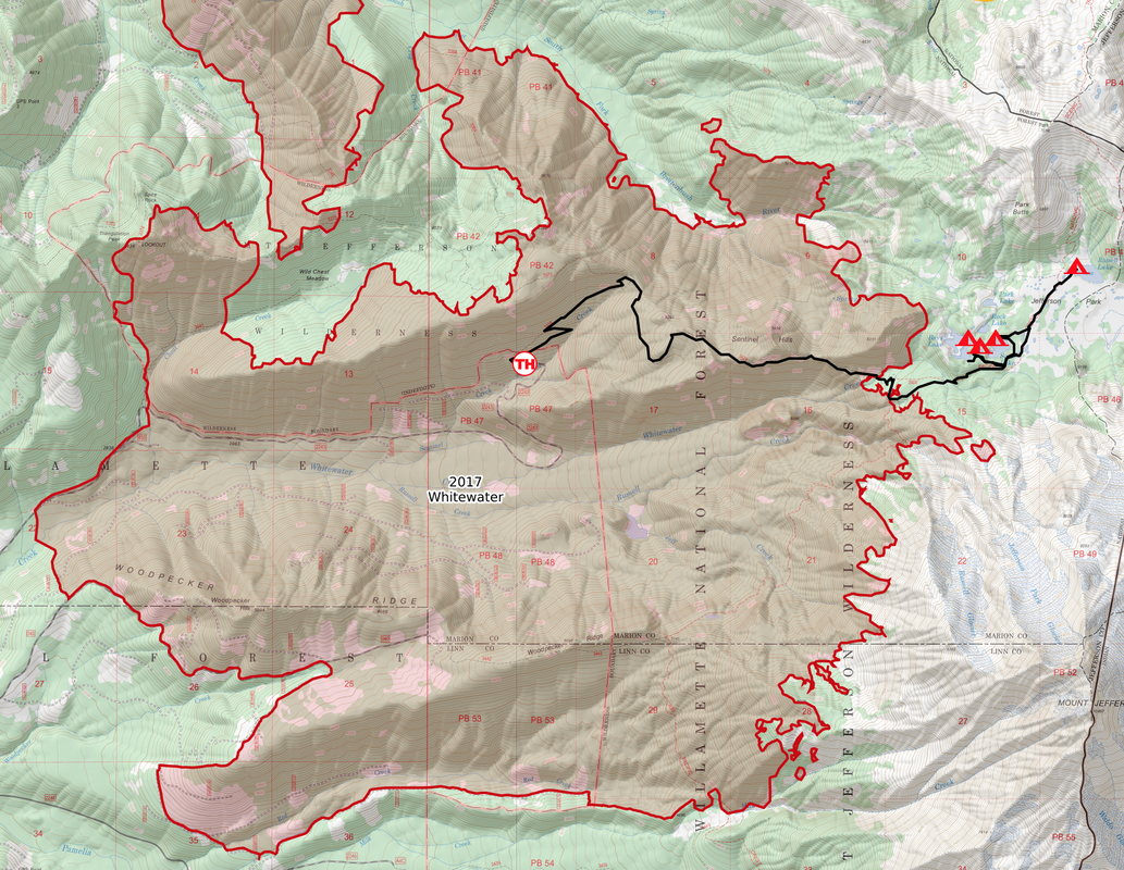 Whitewater Fire map