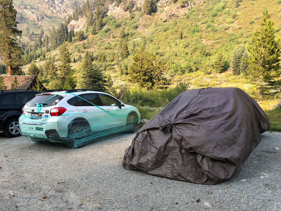 Diapered cars at Mineral Kings trailhead