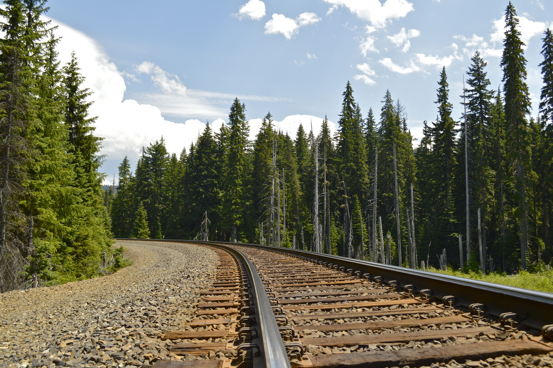 Railroad tracks near Salt Creek Falls trail