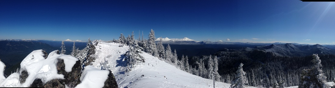 Panorama picture from the summit of Horsepasture Mountain