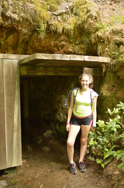 The mouth of an old mine along the Opal Creek hiking trail