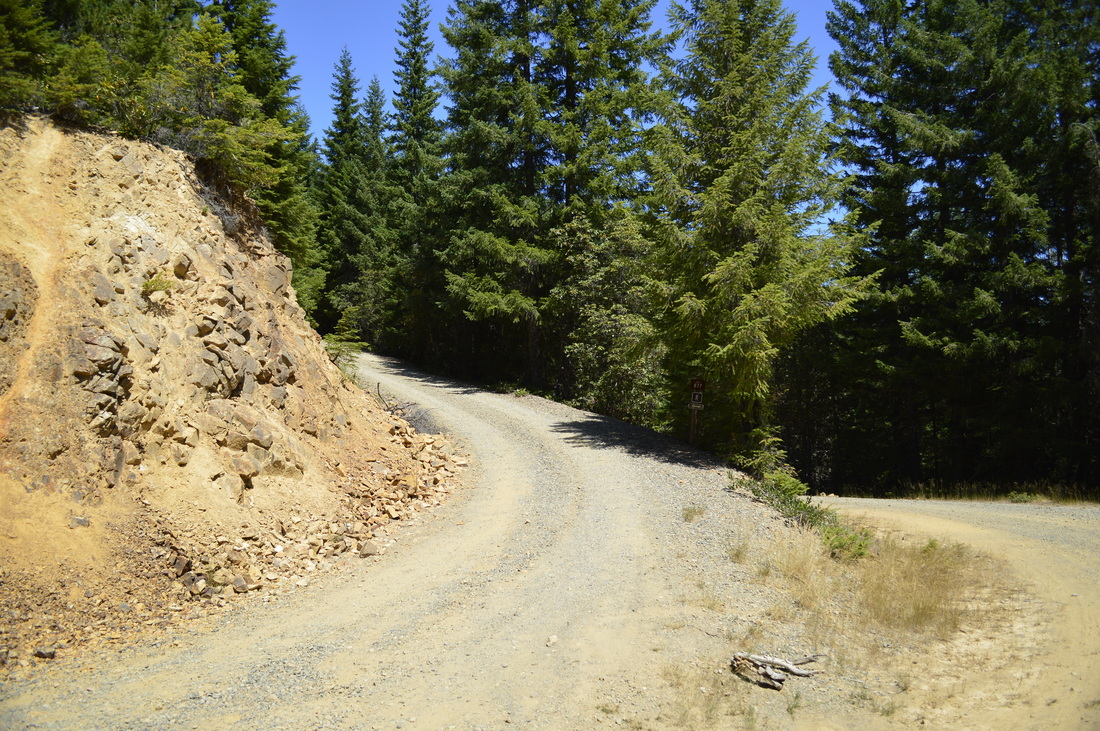 The road leading up to the Tidbits Mountain trailhead