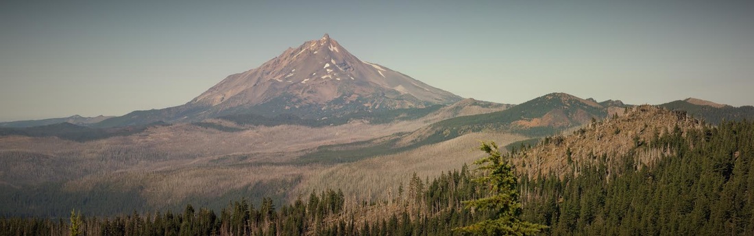 The view of Mt. Jefferson from the hiking trail around Three Finger Jack