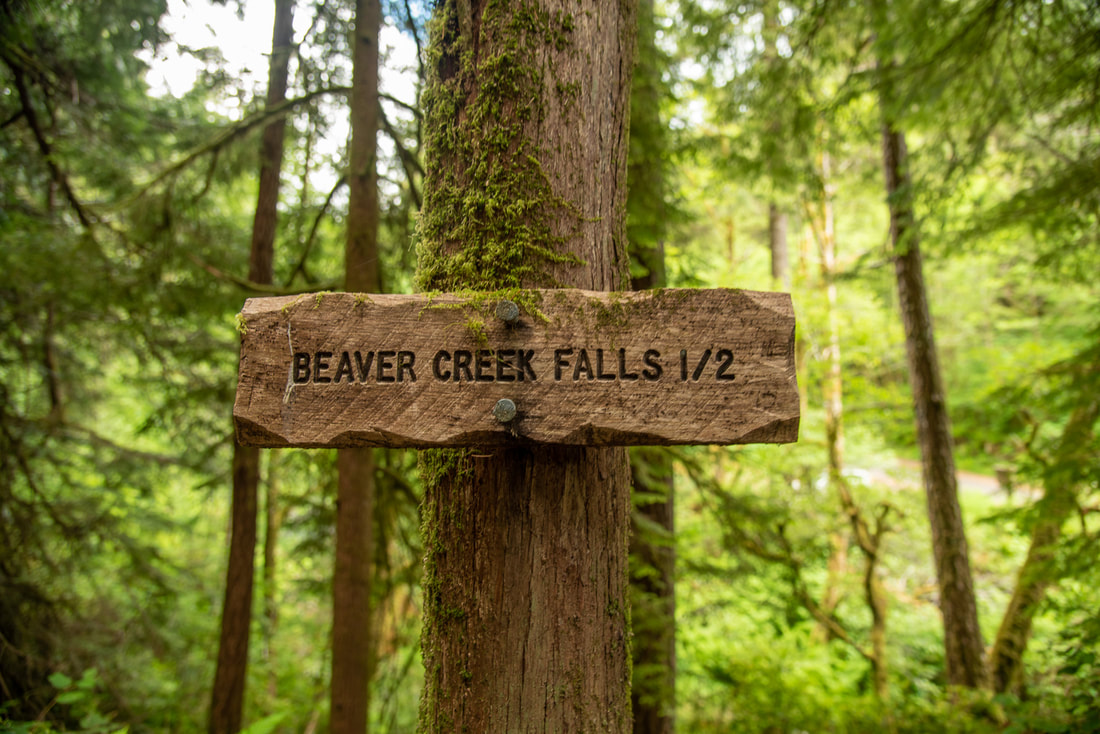 Beaver Creek Falls trail sign