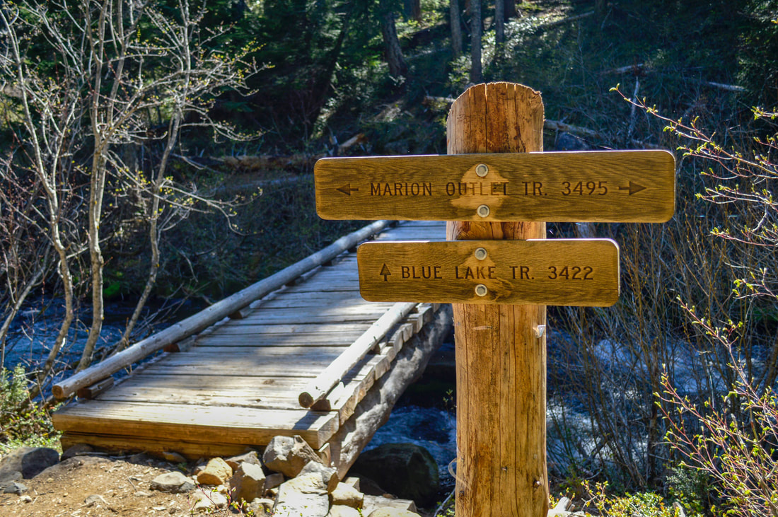 Blue Lake trail sign