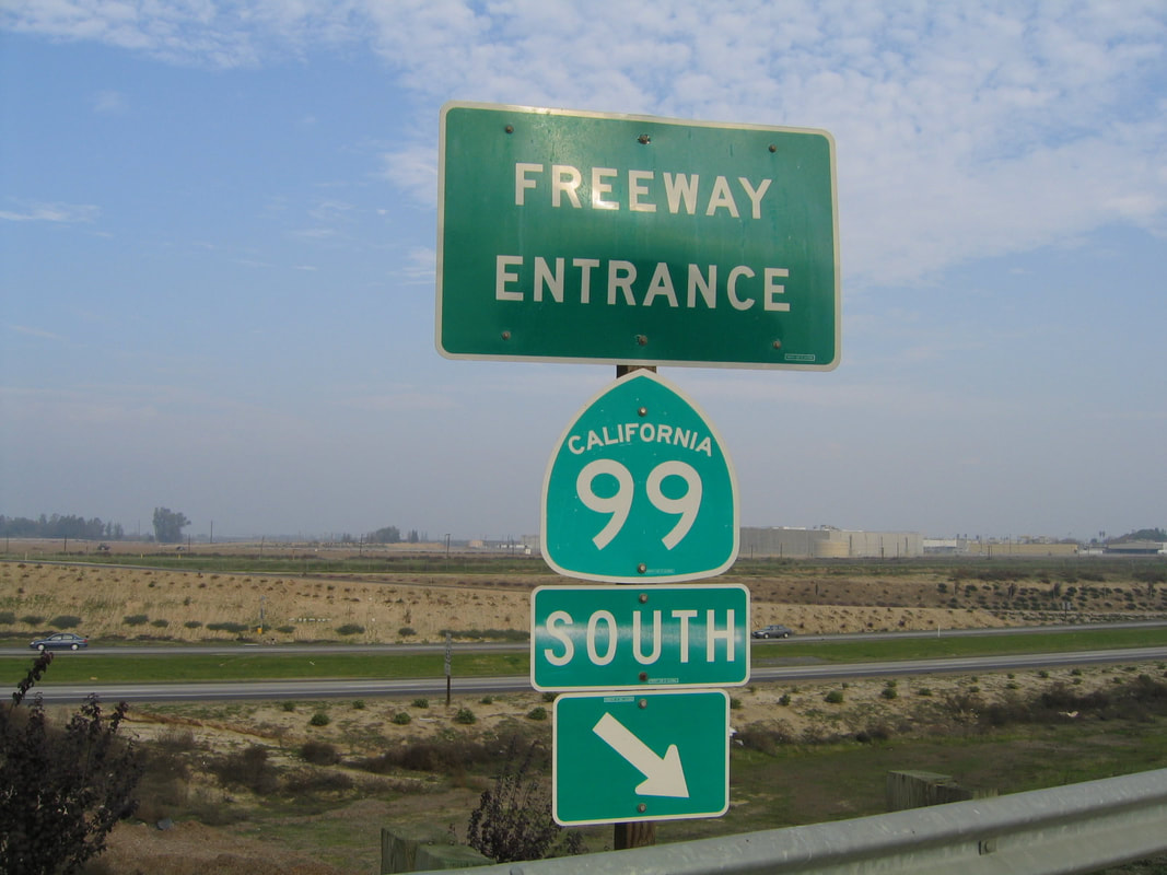 CA-99 freeway sign