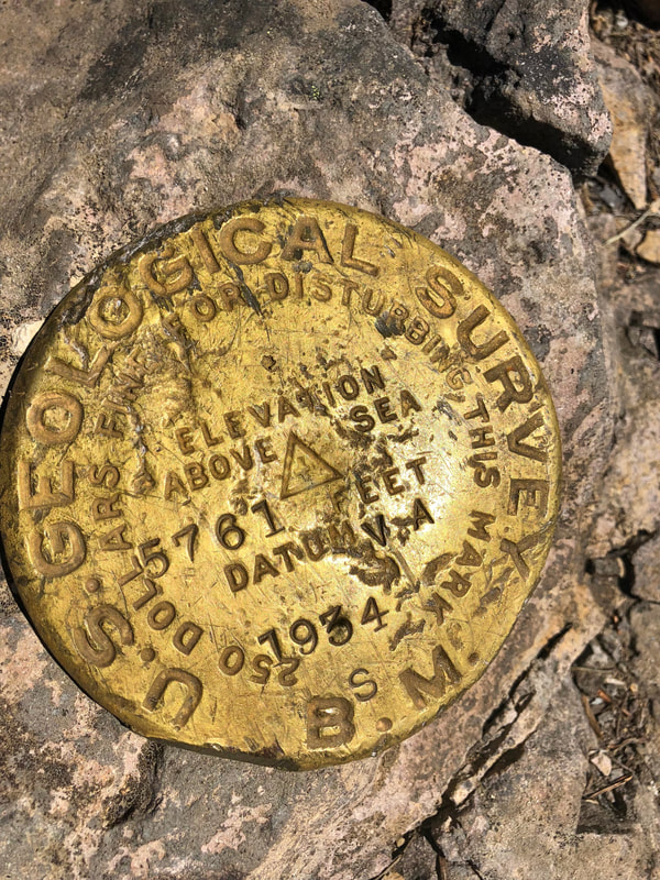 Crescent Mountain geological survey marker