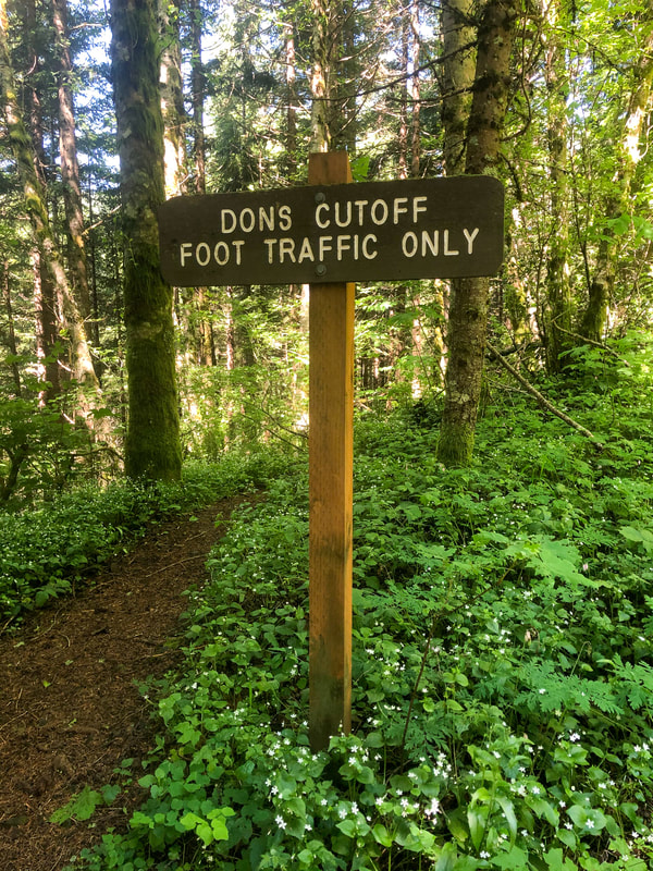 Don's cutoff trail sign