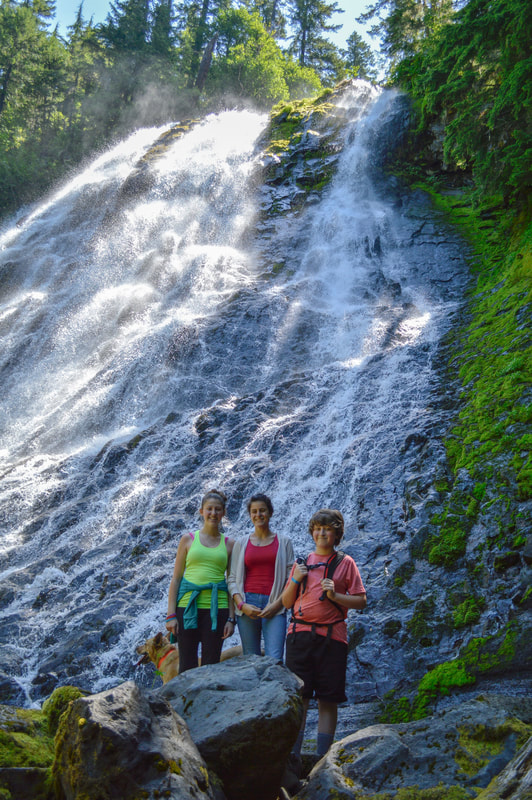 Standing next to Diamond Creek Falls