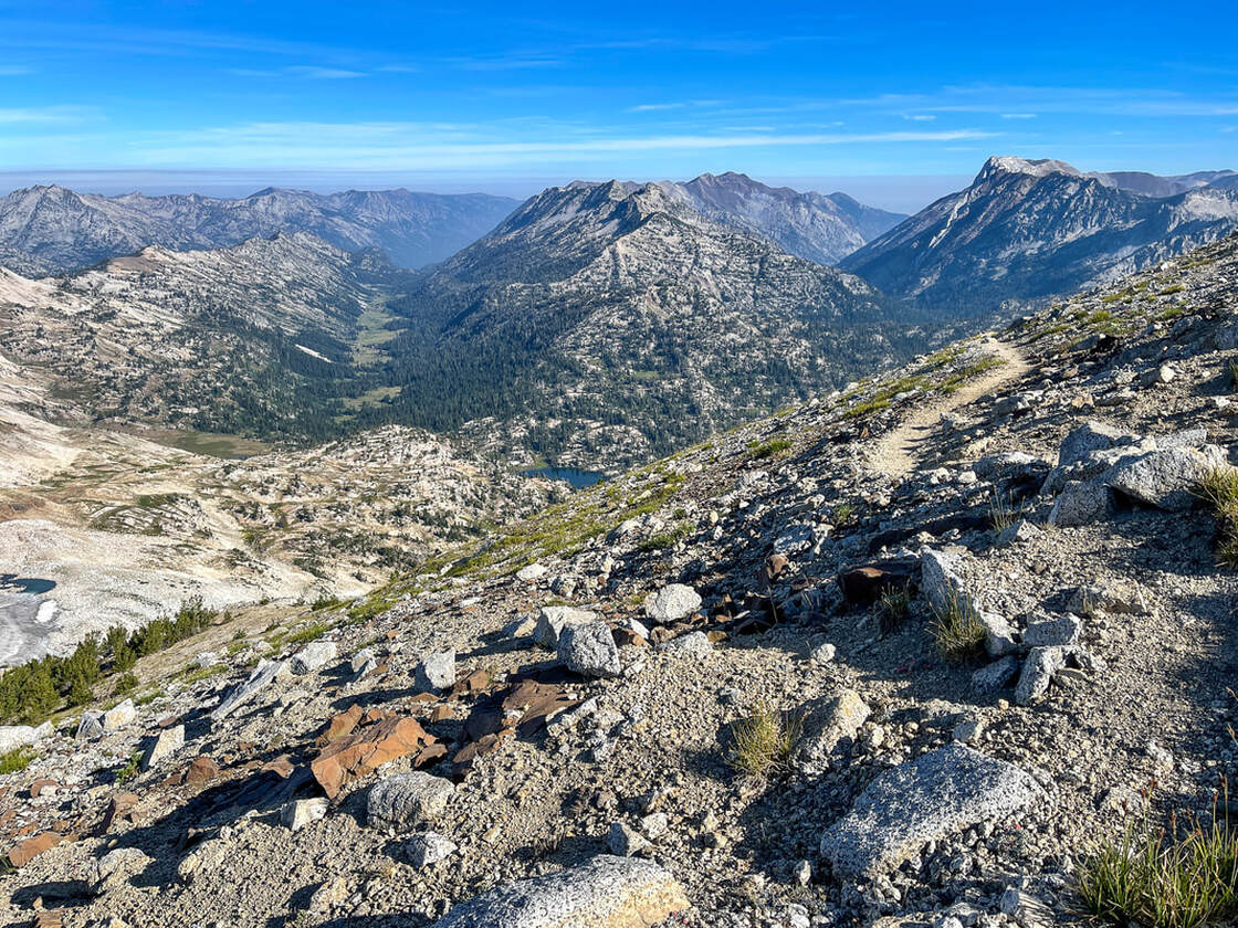 View of Hurricane Ridge from Eagle Cap summit trail