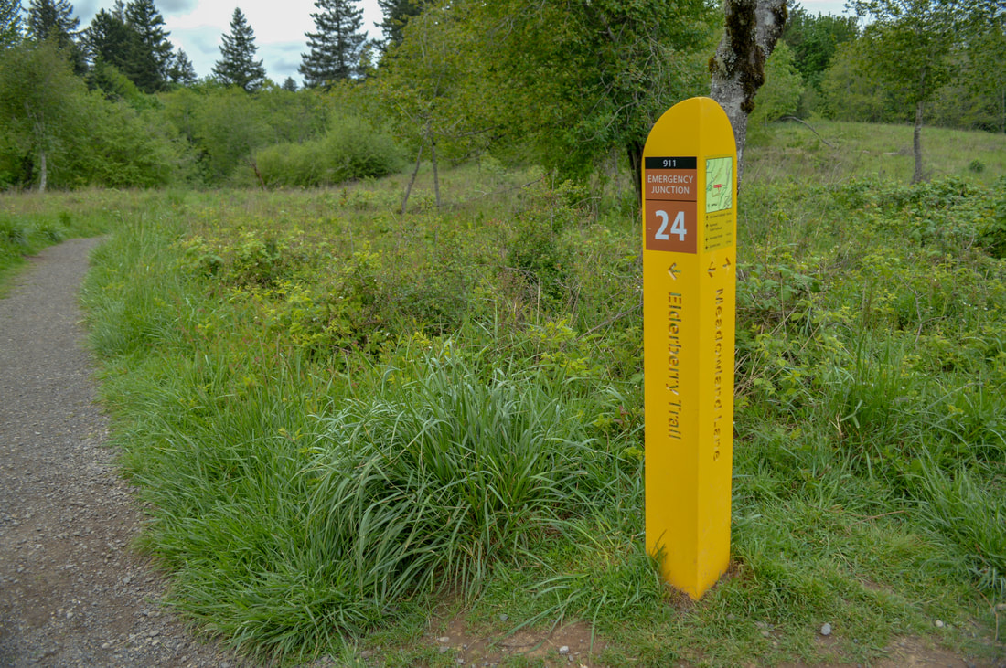 Elderberry Trail sign Powell Butte