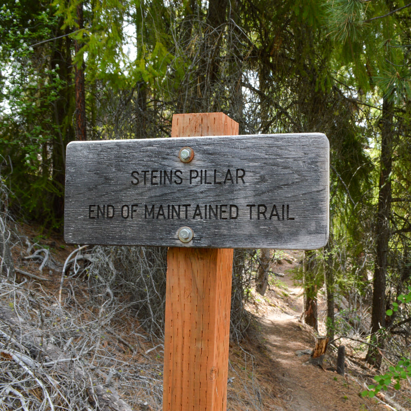 end of trail sign Steins Pillar