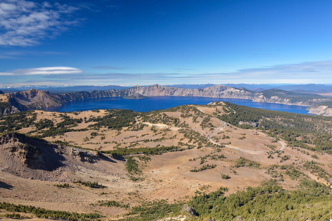 Entire view of Crater Lake from Mt. Scott