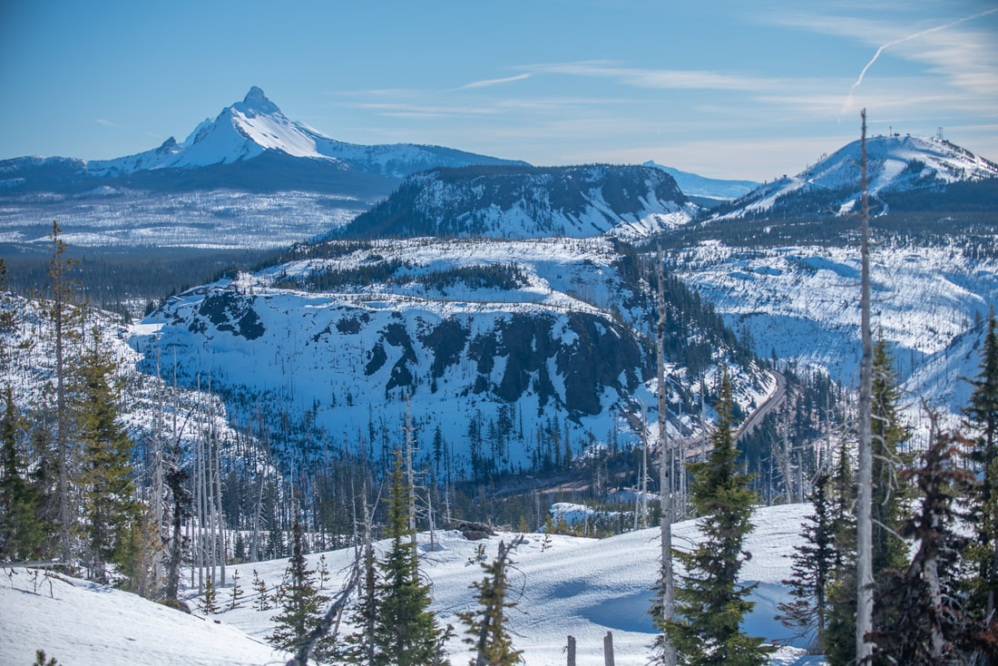 Hayrick Butte and Hoodoo from Santiam Sno-Park