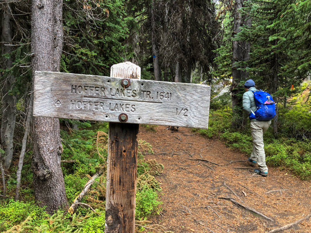 Hoffer Lakes Trail sign