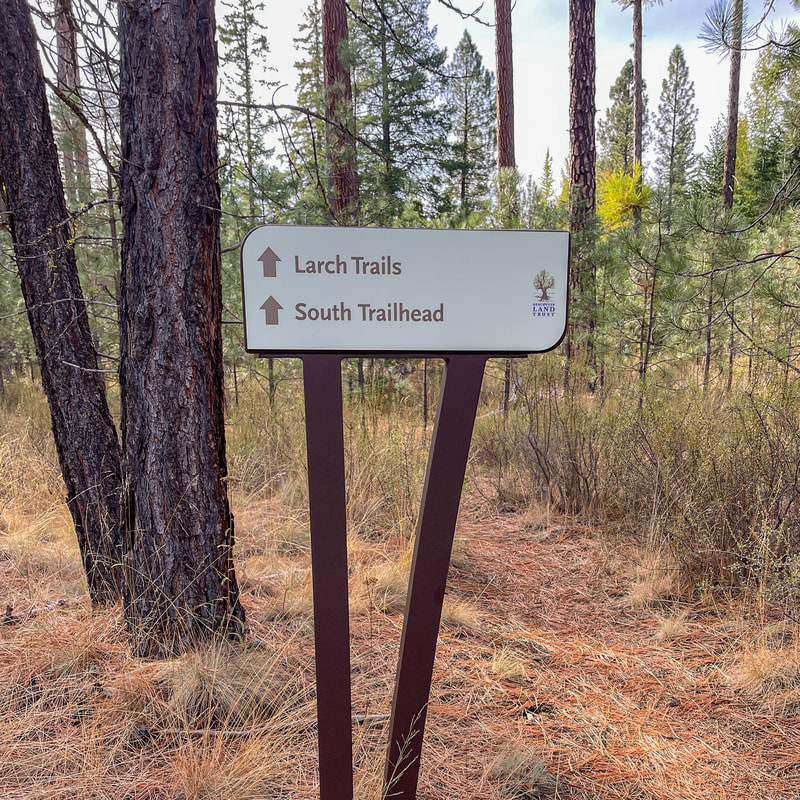 Larch Loop trail sign Metolius Preserve