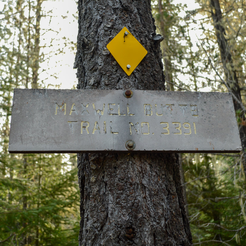 Maxwell Butte Trail sign