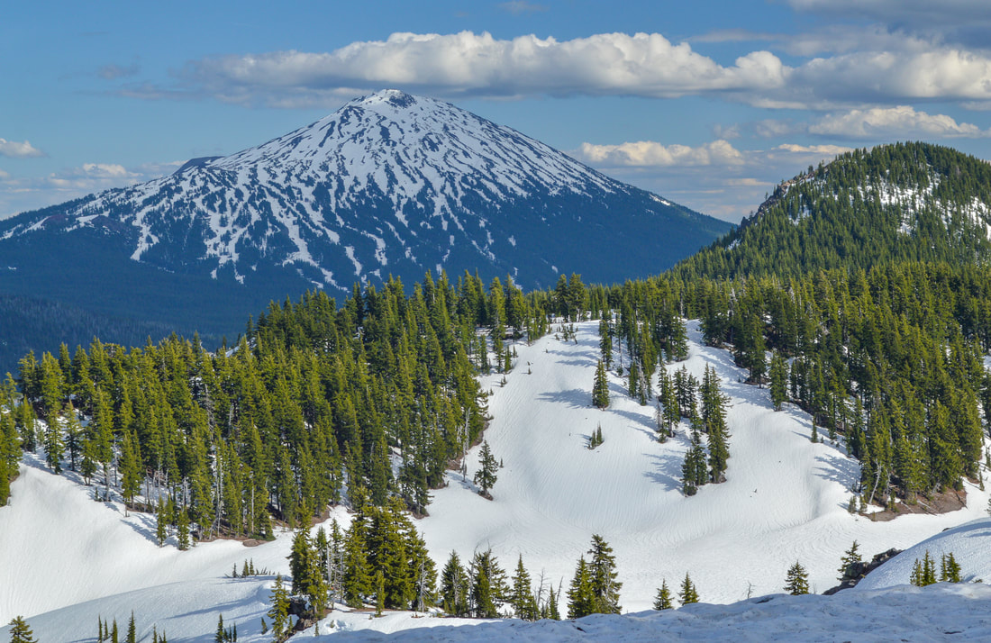 Mount Bachelor from South Sister climber trail