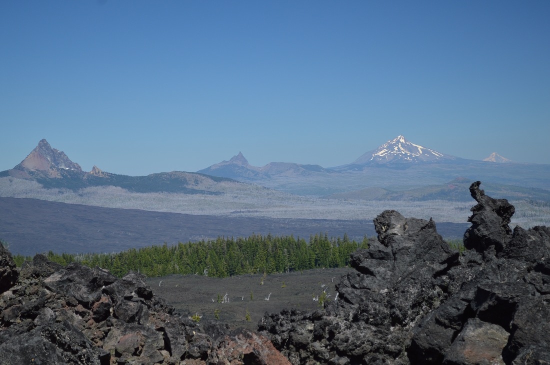 Mt. Washington, Three Finger Jack, Mt. Jefferson, Mt. Hood Pacific Crest Trail Oregon