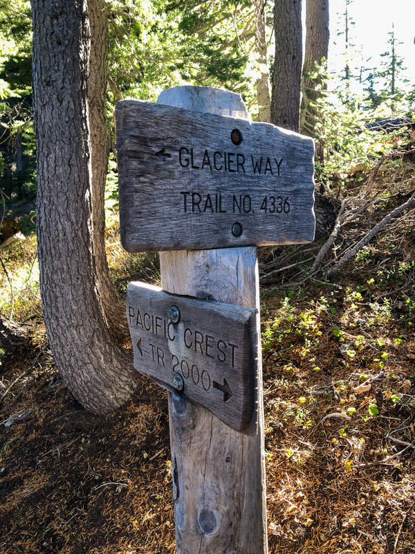Pacific Crest Trail Glacier Way trail sign