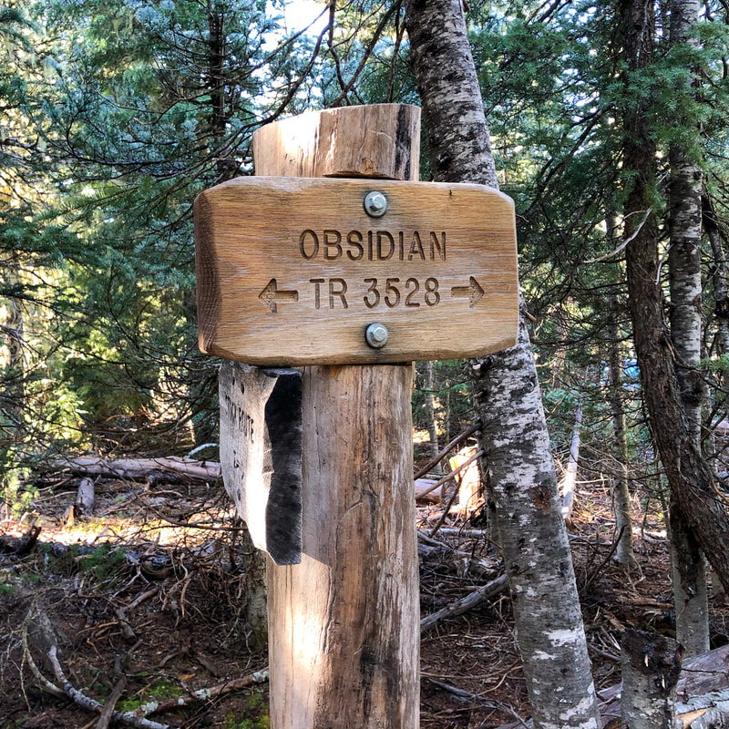 Obsidian Trail sign