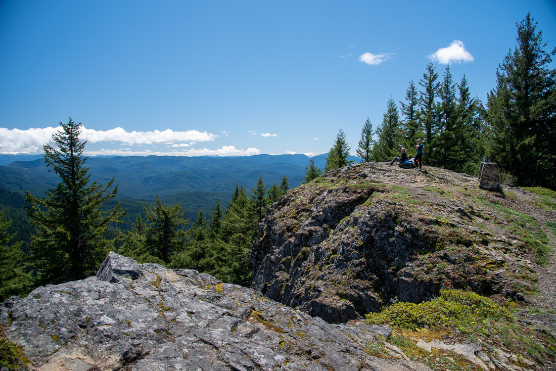 Old fire lookout Mount June summit