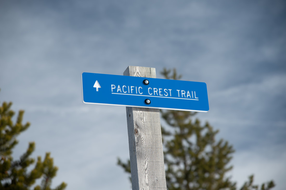 Pacific Crest Trail sign Santiam Pass