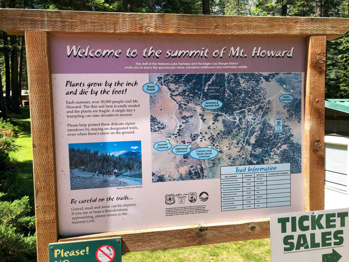 Mount Howard welcome sign