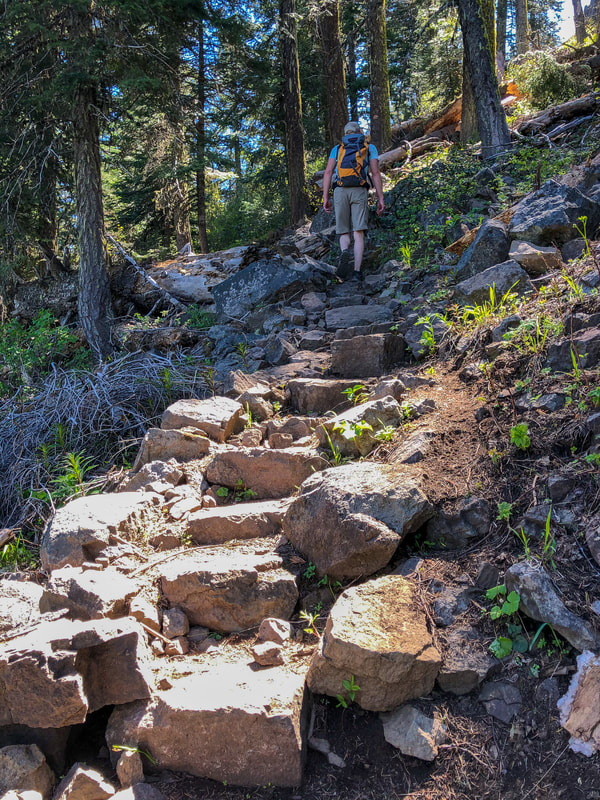Rock stairs Pilot Rock Trail