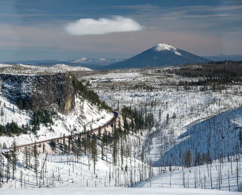 Santiam Pass and Black Butte from Potato Hill summit