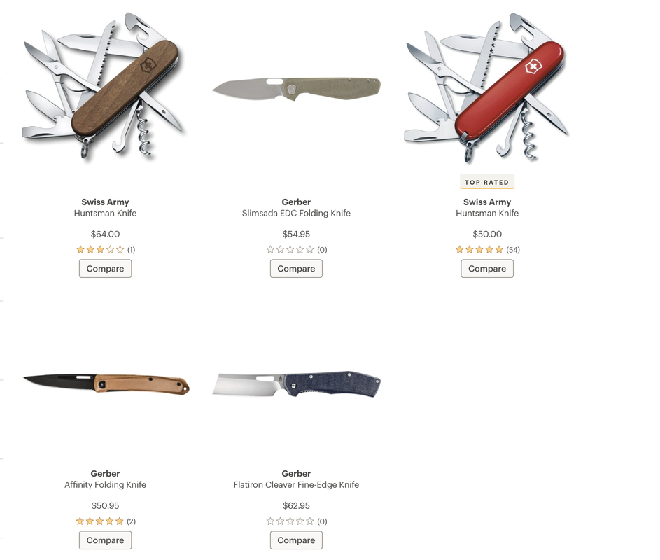 knives sold at REI