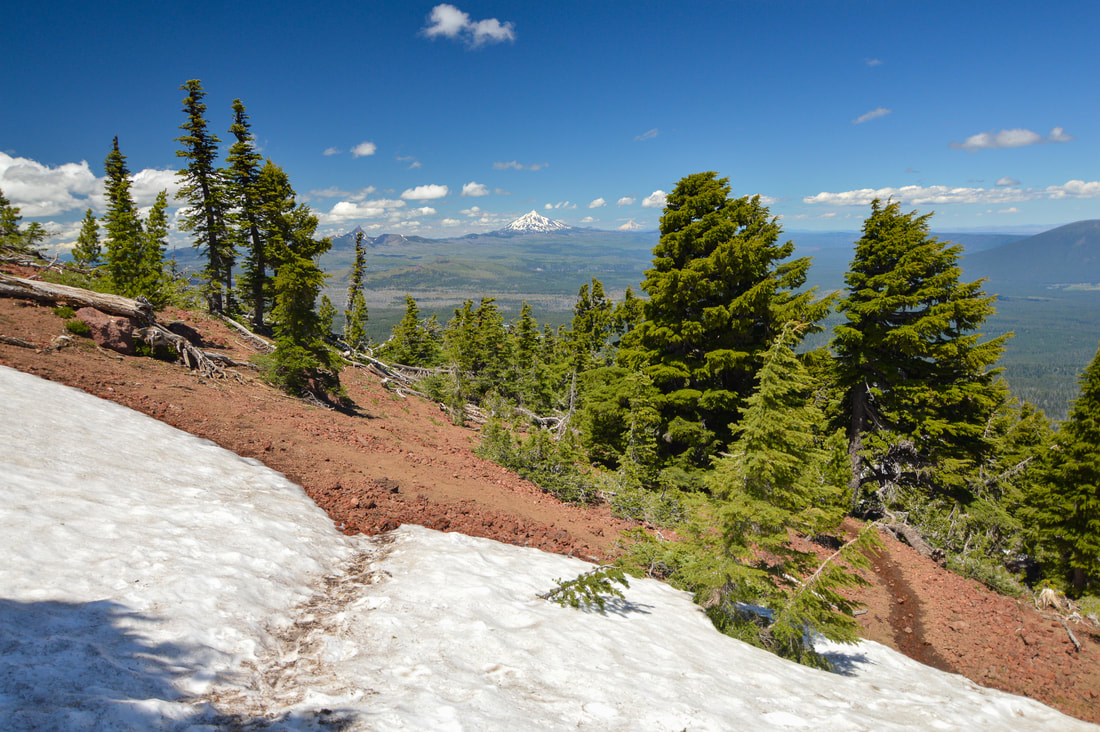 Snow on the Black Crater Trail