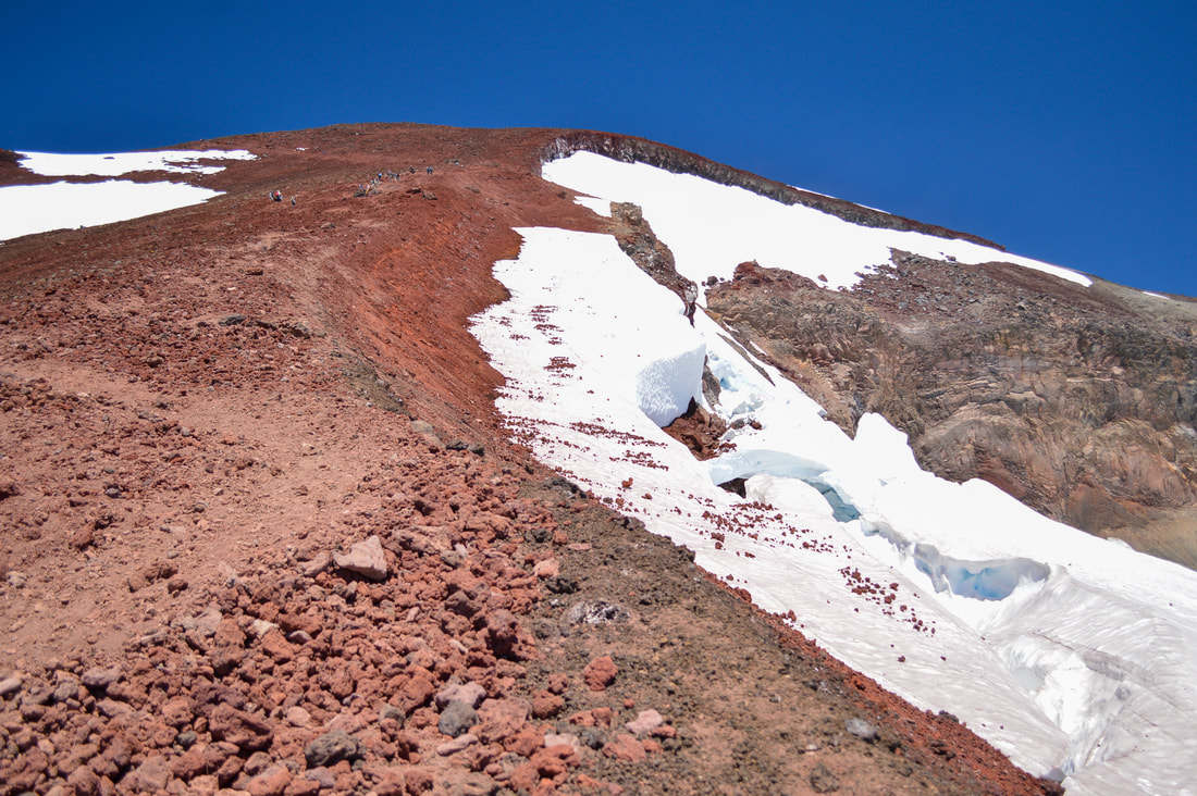 South Sister climber trail the red mile