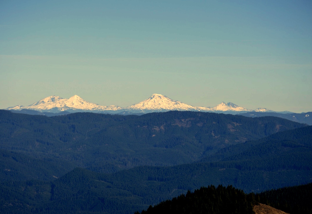 View of the Three Sisters and Broken Top from the Mt. June summit