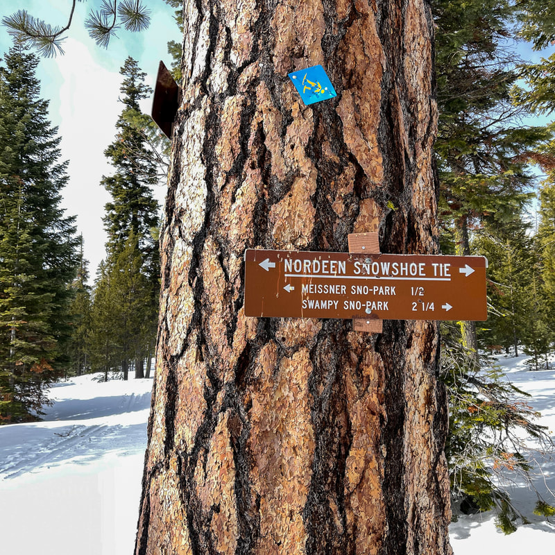 trail sign at Nordeen shelter