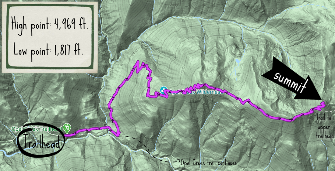 Whetstone Mountain trail map